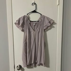 A New Day Women’s Short Sleeve Lilac Lightweight Blouse Size XL
